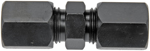 High-pressure compression union, black steel, 3/8 in, Dorman 800-205 automotive part