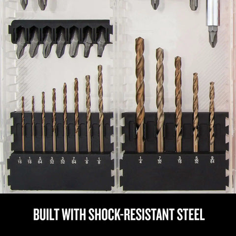 60 Piece Drill Bit Set For Impact Driver And Screwdriver By Craftsman, Pro Grade Nut Driver And Bit Set, heavy duty shock-resistant steel