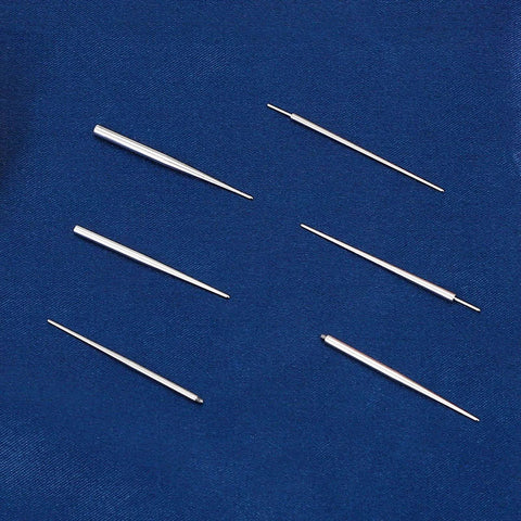 6 Piece Stainless Steel Piercing Tapers Set 14G 16G External Threadless And Internal Bar Insertion Pins For Body Piercing Kit