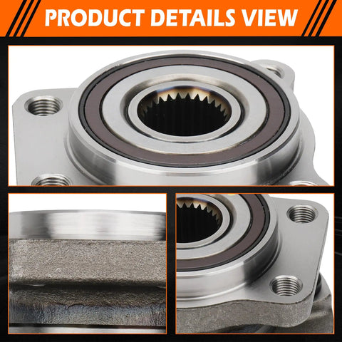 Front Wheel Bearing Hub Assembly For Subaru Legacy And Outback 2005 Through 2014 With ABS 5 Lug Wheel Hub Replacement Replaces BR930473 HA590118 28373AG00A Durable Easy Install High Quality
