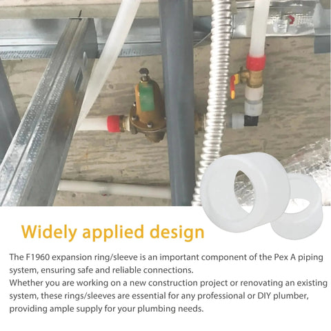 1/2 Inch Pex Expansion Rings F1960 Sleeves 10 Pack For Pex A Tubing Expansion Fittings Crimp Ring Connection Pex A Piping System