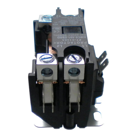 Front view of 1 Pole 40 Amp Heavy Duty AC Contactor With 24V Coil UL Listed Enclosed Contacts showing rugged lug terminals.