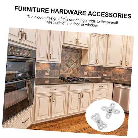 Secret Door Hinges 360 Degree Rotatable Hidden Hinges For Cabinets In Stainless Steel installed in kitchen cabinetry