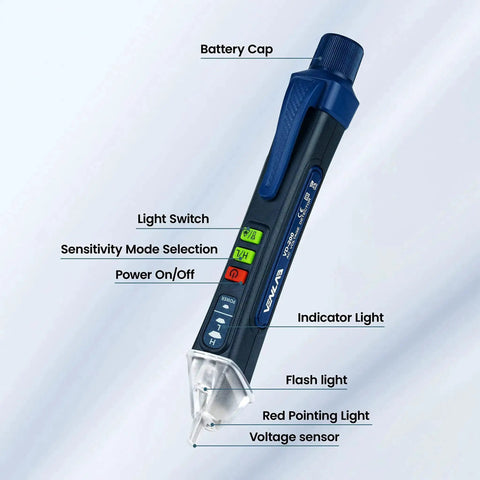 Non Contact Voltage Tester With Alarm And Flashlight LCD Display Dual Range Sniffer for electrical testing tool