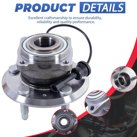 Rear Wheel Hub Bearing Assembly With ABS 5 Lug OE Replacement 512440 for 2010-2017 Chevy Equinox and 2010-2017 GMC Terrain