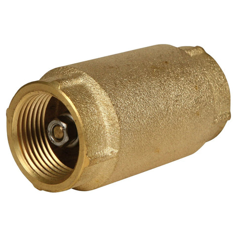 1-inch brass check valve CVNL100BS for water well pump and pressure tank installations
