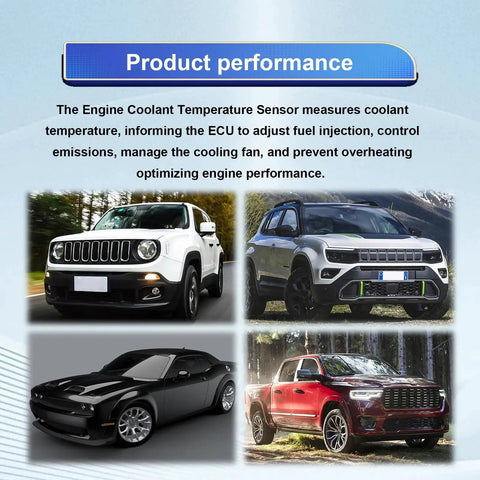 Cars demonstrating the function of Engine Coolant Temperature Sensor for Chevy Trucks 213-928 Replacement Part 15326386.