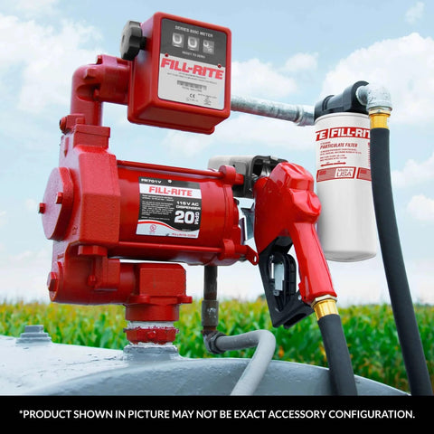 KIT700MA Meter Flange Kit installed on FR700V Series Pump with 800 Series ¾″ Mechanical Meter, showing connection and gauge.