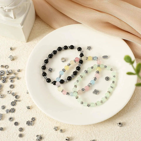 Tibetan Silver Spacer Beads 1000 Pieces Metal Beads For Jewelry Making Bracelet And Necklace Craft Supplies Random Styles Mixed Shapes