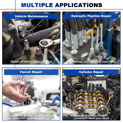 Multiple applications of 245 Piece Bonded Sealing Washers Set For Automotive And Marine Use in vehicle, hydraulic, faucet, and cylinder repair.