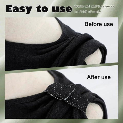Comparison of before and after using Softball Sleeve Holders With Hook Loop Fasteners Reversible Black And White Sleeve Ties