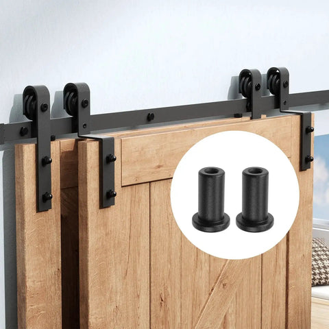 Sliding Barn Door Wall Track Spacers Set Carbon Steel Connectors For Door Frame Pack Of 6, installed for alignment