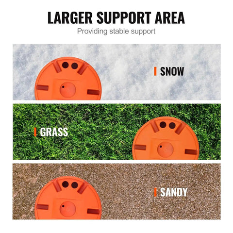 Trailer Jack Block 2000 Lbs Capacity Per Block For No Sweat RV Leveling on different surfaces: snow, grass, and sand
