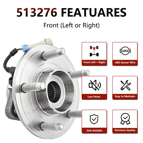 Front Wheel Bearing And Hub Assembly Top Notch Replacement Direct Fit For Chevy Captiva Sport 2012 2015 Equinox 2007 2009