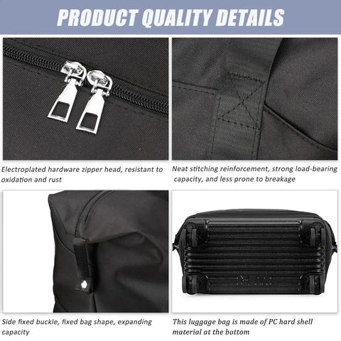 Detailed product quality features of Durable Duffle Bag With Wheels For Travel Foldable And Expandable Large Luggage Carry On Size For Women And Men Waterproof Oxford Fabric With PC Bottom 360 Degree Spinner Wheels Scratch Resistant Lightweight Pink