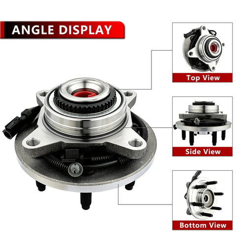 4WD Front Wheel Hub Bearing Assembly For Ford F150 2009 2010 6 Lug With ABS High Quality Wheel Hub Replacement angle views