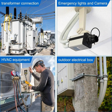 Transformer, HVAC equipment, emergency camera, outdoor electrical box using 30 Pcs PG7 Cable Glands Adjustable 3-6.5mm PA6 Nylon IP68 Connectors
