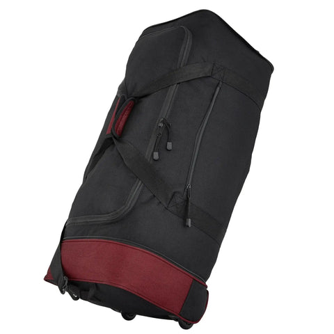 Expandable 32 Inch Rolling Travel Duffel Bag in Red by Travelers Club With Inline Blade Wheel System and Front Accessory Pocket