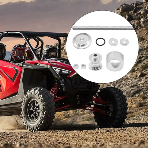 Precision Wheel Bearing Reinstall Tool For 40mm And 44mm Bearings shown with Polaris RZR, includes durable carbon steel components.