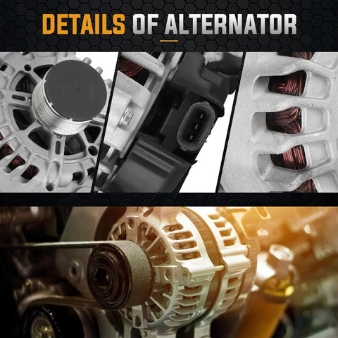 Details of Beefy 3-Pin 110 Amp High Output Alternator For 2.5L Nissan Sentra 2007 To 2012, Rogue 2011 To 2013, Rogue Select 2014 To 2015