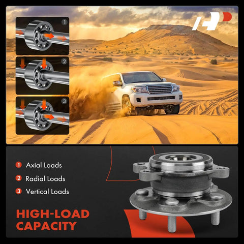 Off-road vehicle demonstrating Front Wheel Bearing And Hub Assembly 5 Lug Direct Fit For Toyota Camry 2018 2022 RAV4 2019 2023