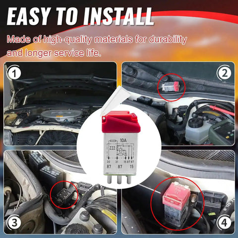 Installation of Mercedes Overload Protection Relay with Real Time Current Monitoring for 1982-1987 models fits W124 W126 W201 R107