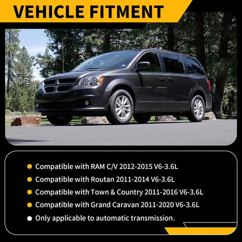 Side view of a Grand Caravan compatible with 4 Piece Engine And Transmission Mount Set For Grand Caravan 2011 To 2020 V6 3.6L Automatic Replacement Mounts For Town And Country CV Routan A5665 A5480 A5589 A5577 Direct Fit Replacement To Restore Performance And Minimize Vibration For A Smooth Quiet.