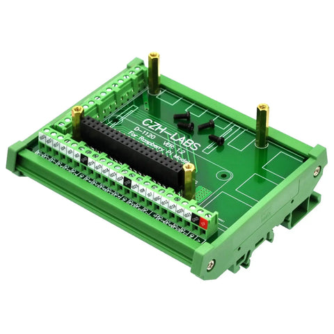 DIN Rail Mount Screw Terminal Block Adapter Module for Raspberry Pi A Plus B Plus 2B 3B 3B Plus 4B Zero Zero W Version 1.2 Upgrade