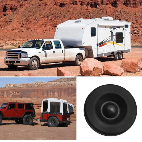 20 Pack Bearing Buddy Caps For Trailer Axles And Wheel Bearings Rubber Grease Plugs Dust Caps For Boat Trailers EZ Lube Dexter 2000 To 3500 Lbs installed on camper and Jeep trailer