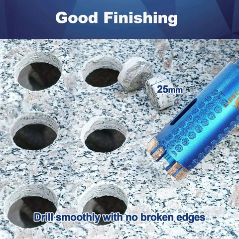 One And Three Eighths Inch Laser Welded Diamond Core Drill Bit For Granite Marble And Stone cutting holes in granite surface