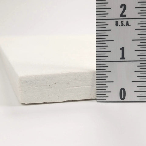 Ceramic fiber board insulation, 20x20x0.75 in, 2-pack, white; for boiler, stove, forge, kiln.