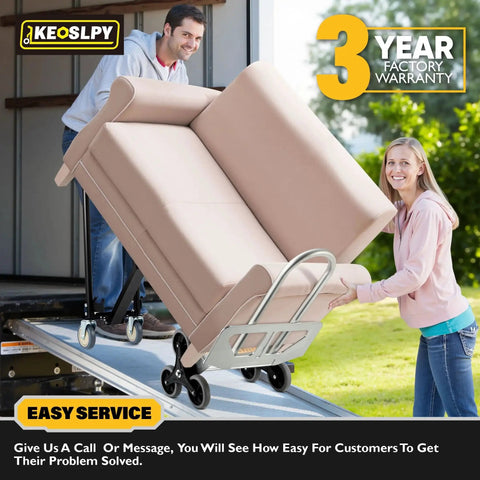 People transporting a couch using 3 In 1 Industrial Convertible Aluminum Hand Truck Dolly Cart With 1000 Lbs Capacity