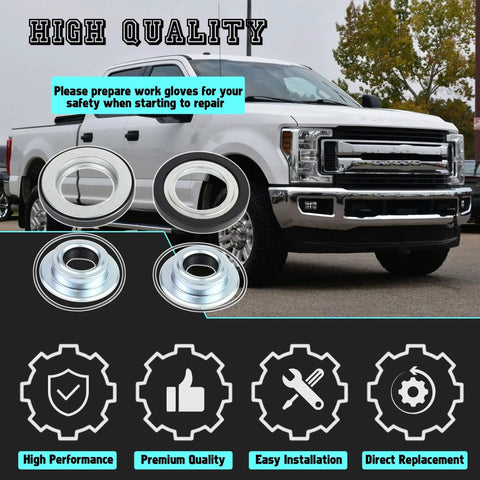 Front Axle Knuckle Vacuum Shaft Seal And Outer Tube Seals Kit for 2005 to 2019 Ford F Series Super Duty with truck image