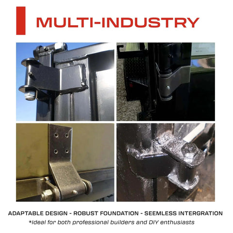 4 Pack Weld On Dump Trailer Hinges Kit Heavy Duty Leaf Style Tailgate Hinge For Truck Door Gate Body With Grease Zerk