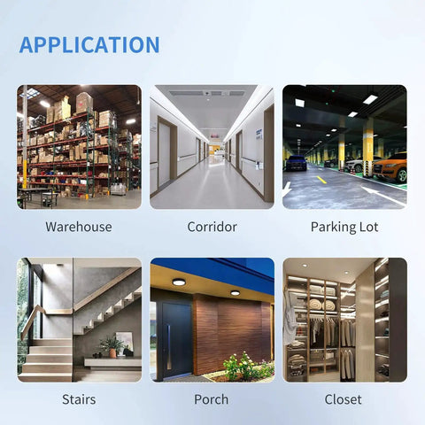 Application scenarios for Ceiling Occupancy Motion Sensor Switch For High Bay Fixtures, 360 Degree PIR Auto On Off Lighting.