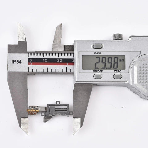 Planetary gearhead stepper motor, compact metal actuator, caliper reads 29.98 mm length