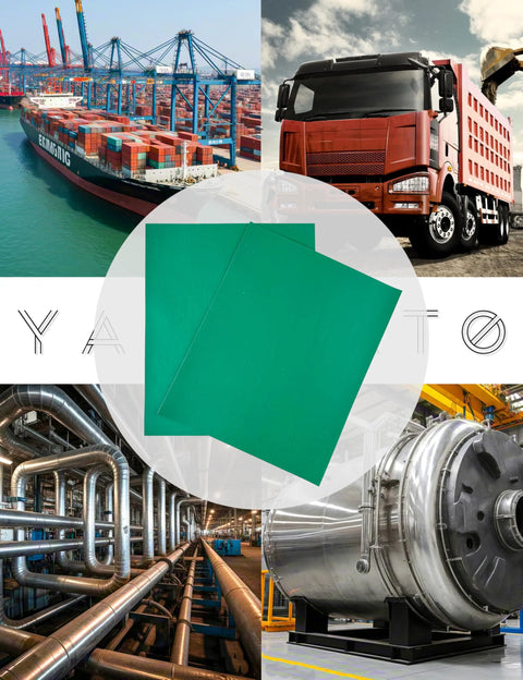 YAMAKATO Q3S-Industrial gasket paper sheets, two green sheets, 1.2mm, non-asbestos, gasoline and diesel resistant