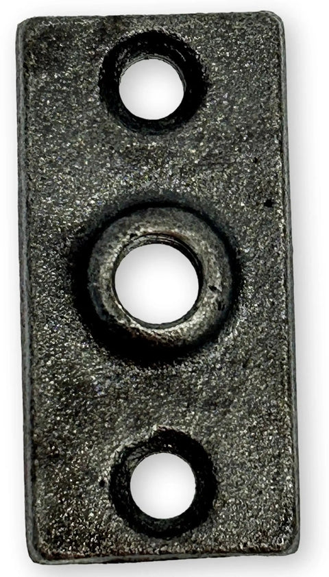 Set Of 100 Malleable Iron Wall Ceiling Plates Half Inch Diameter Rod Flange Type For Structural Attachment To Ceiling Or Wall Plain Finish 180 Pound Load Rating Durable Hardware For Hanger Rod Mounting iron plate close-up
