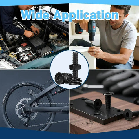 Image showcasing wide application of 3360Pcs M2 M3 M4 M5 Screws Set With Countersunk Hex Socket Head Cap Screws Nuts Flat Washers And Lock Washers 12.9 Grade Alloy Steel Machine Screw Kit For Durable Hardware Projects And Pro DIY Builds.