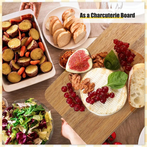 Six Piece Thick Acacia Wood Cutting Board Set For Chopping And Serving Charcuterie Laser Engraving Friendly Bulk Wood Boards