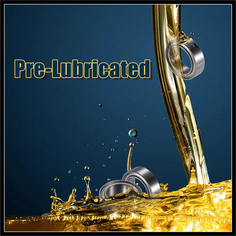 8x12x3.5mm MR128ZZ deep groove ball bearings with double metal shield shown pre-lubricated with oil