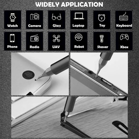 Dope 27 In 1 Magnetic Mini Screwdriver Set with S2 Steel Bits used on electronics like laptops and watches
