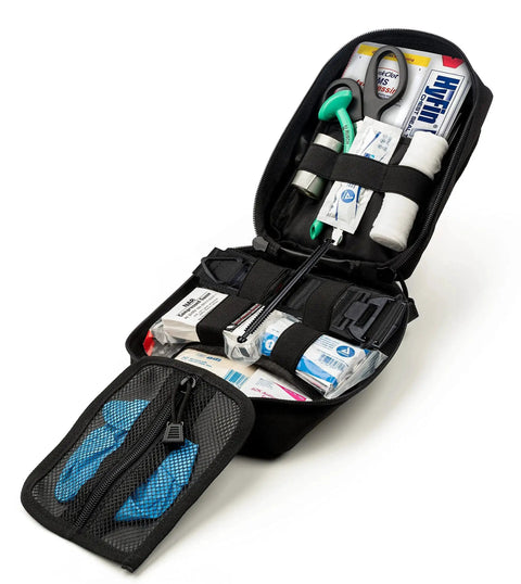 Open Premium IFAK Trauma Kit Gear Up With A Fully Stocked MOLLE Pouch For Gunshot Bleeding And Major Wound Care Including SOF Tourniquet