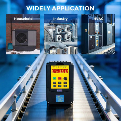 2.2KW 3HP VFD Variable Frequency Drive 220V 10A Input To 3 Phase Output 0 To 400 Hz Soft Start Motor Speed Controller in industrial use