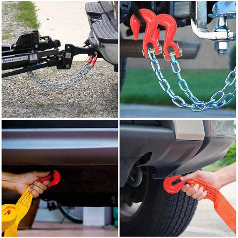 G80 Chain Hook Five Sixteenth Inch Clevis Grab Hooks Pack Of Four Heavy Duty Tow Chain Hooks With 4900 Lbs Working Load Limit For G80 Transport