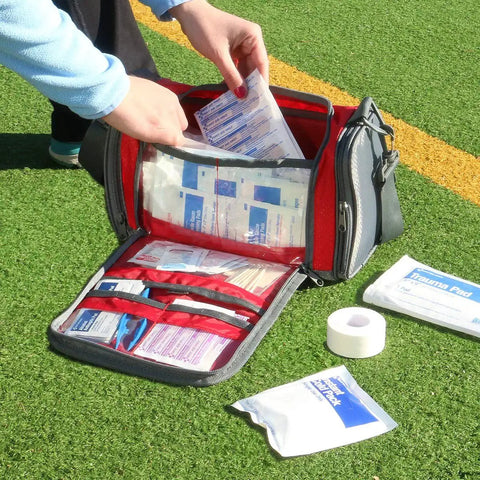 All In One Sports Coach First Aid Kit In A Durable Duffel Bag With 189 Pieces for coaches on sports field