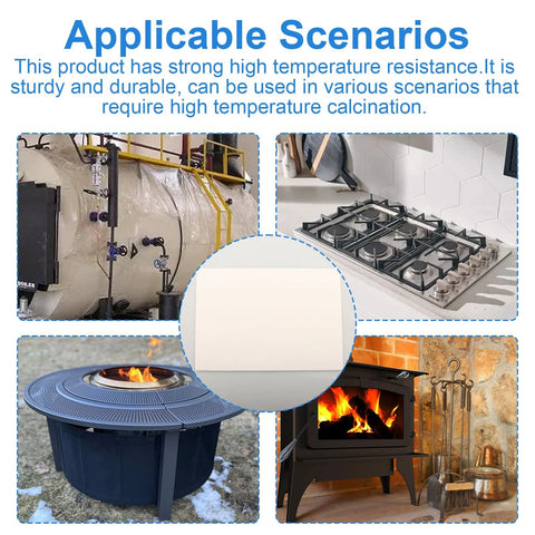 6-pack high-temp gasket paper, ceramic fiber, 1/8 in thick, 7x10 in for wood/pellet stoves and boilers
