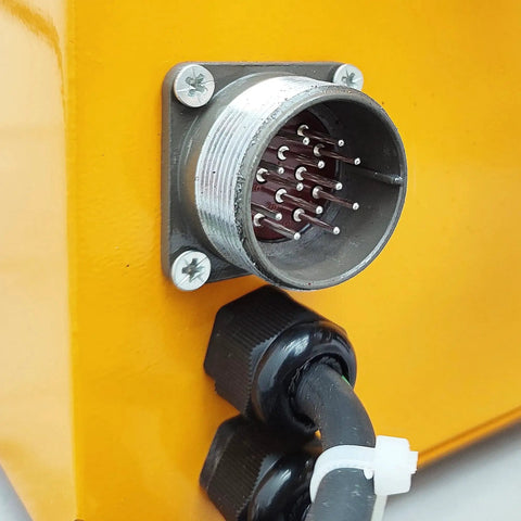 Connector and cable detail of Portable Line Boring Machine 110V XDT50 With 55 To 260mm Hole Capacity, 4.9ft Boring Bar