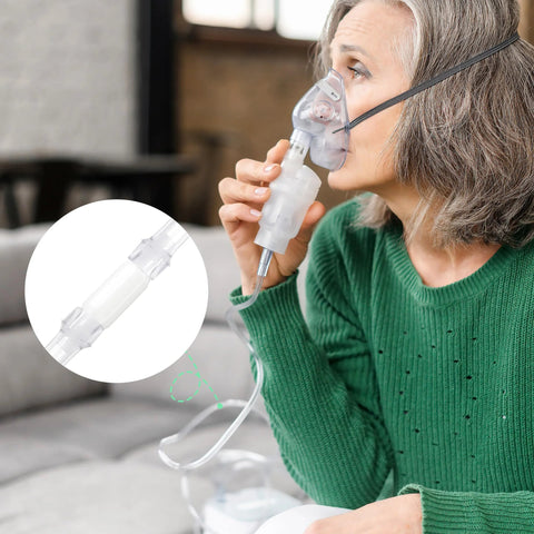 Hecatelly oxygen tubing swivel connectors, 10-pack, leak-proof, clear plastic, 360-degree rotatable, for oxygen masks