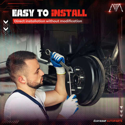 Mechanic installing Front And Rear Wheel Hub Bearing Assembly With ABS 6 Lugs Gearhead Approved Direct Fit Replacement